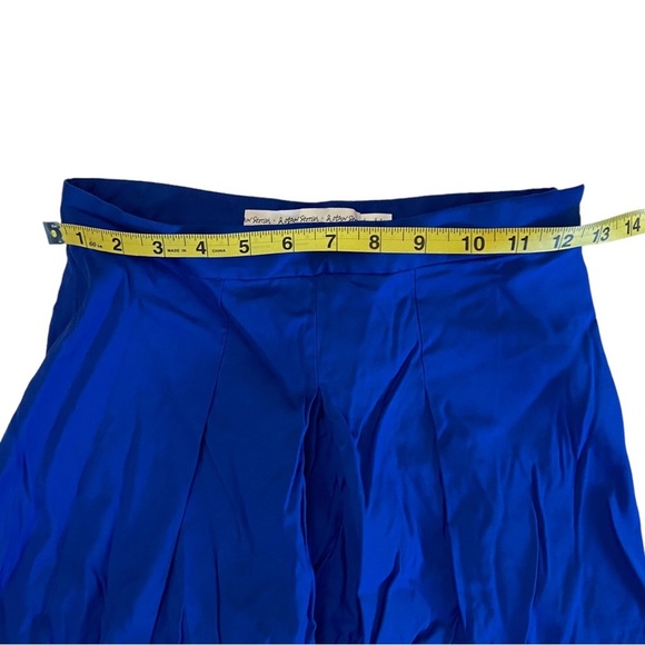 & Other Stories Electric Blue Skort Culottes Flowy Size 4 Knee Length Zip Crop - Picture 8 of 10